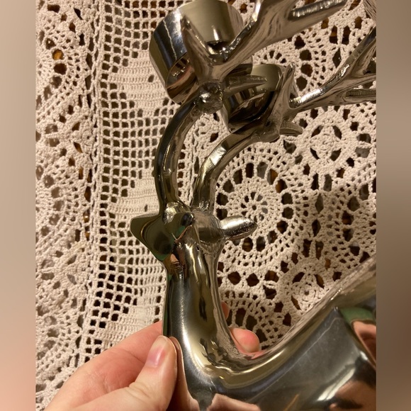 Reindeer Christmas Winter Tealight Candle Holder - Metal Tall Decor - Picture 7 of 15